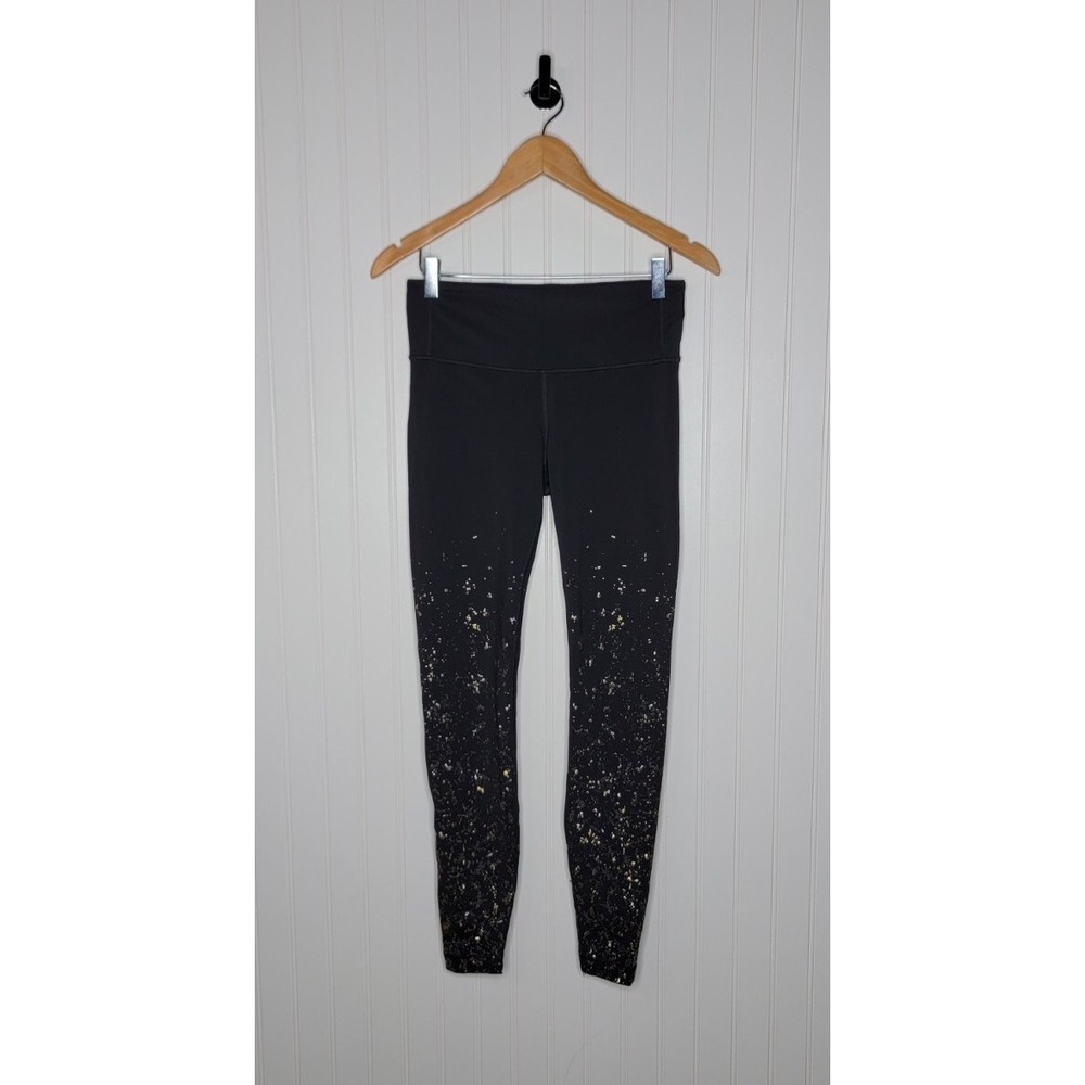 Lululemon Speed Wunder Legging Spark Special Edition Black Silver Women's Size 6